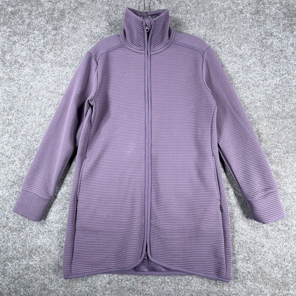 MPG Mondetta Performance Gear Womens Ribbed Ottoman Full Zip Long Jacket Size S